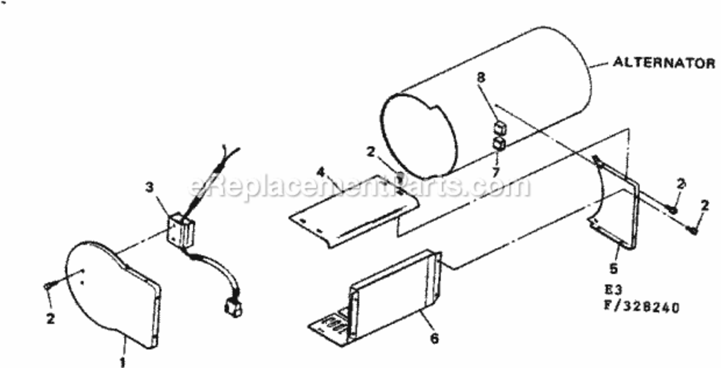 Page E Diagram and Parts List for 580328240  Craftsman Generator