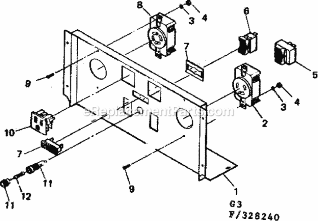Page G Diagram and Parts List for 580328240  Craftsman Generator