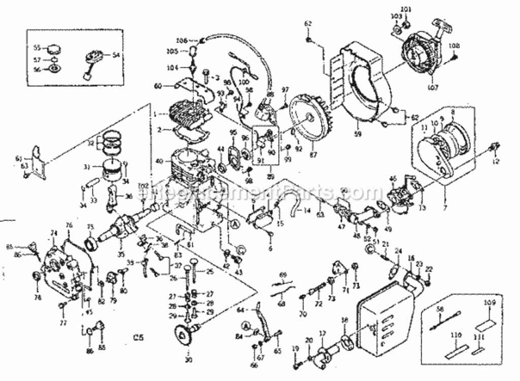 Page C Diagram and Parts List for 580328320  Craftsman Generator
