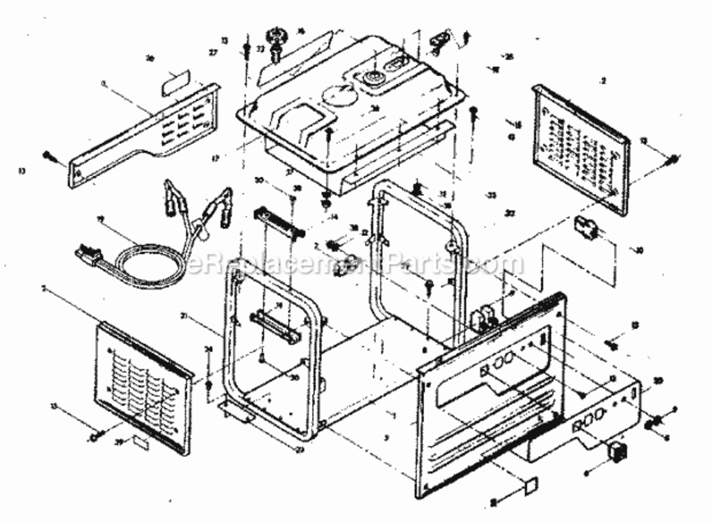Page B Diagram and Parts List for 580328331  Craftsman Generator