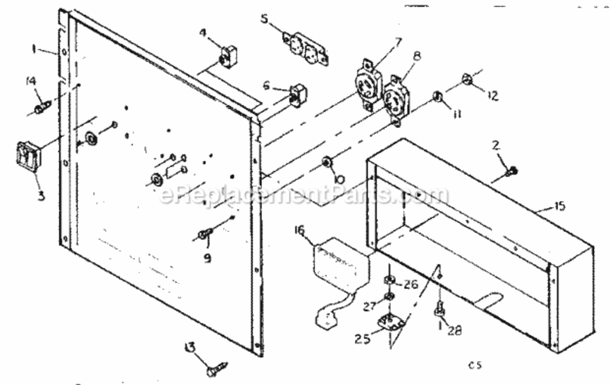 Page C Diagram and Parts List for 580328360  Craftsman Generator