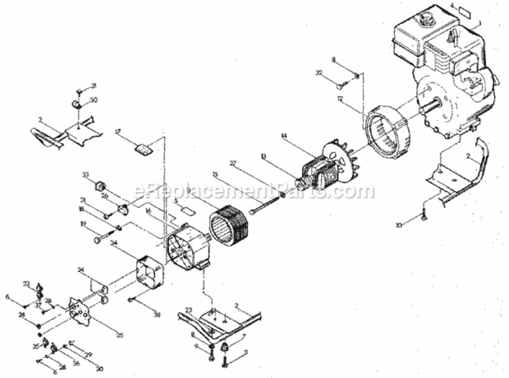 Page A Diagram and Parts List for 580328452  Craftsman Generator
