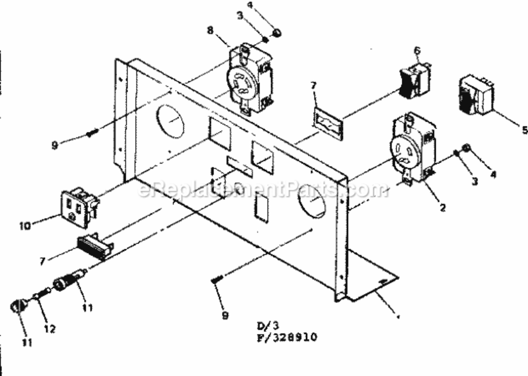 Page D Diagram and Parts List for 580328910  Craftsman Generator