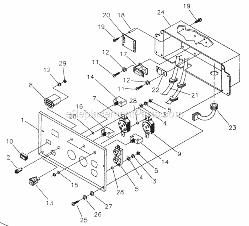 Page B Diagram and Parts List for 580329140  Craftsman Generator