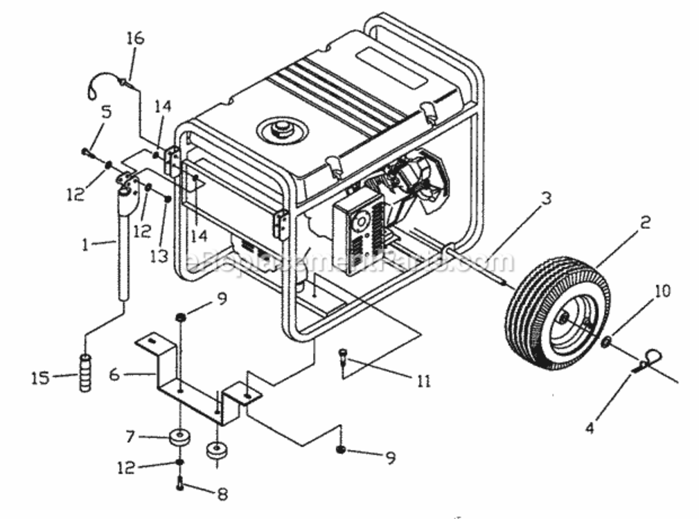 Page C Diagram and Parts List for 580329160  Craftsman Generator