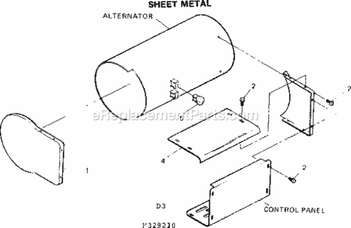Page D Diagram and Parts List for 580329210  Craftsman Generator