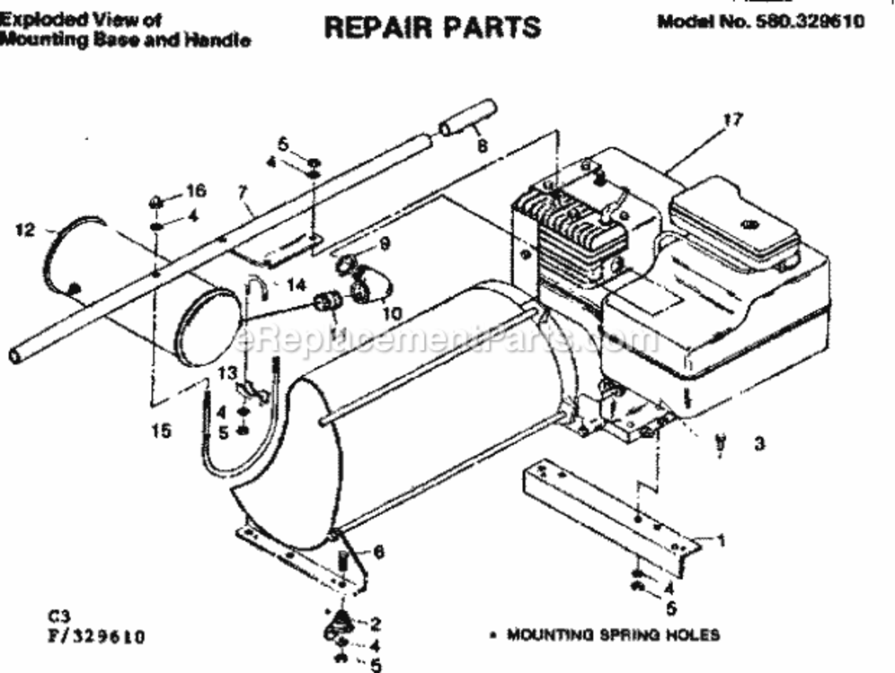 Page C Diagram and Parts List for 580329620  Craftsman Generator