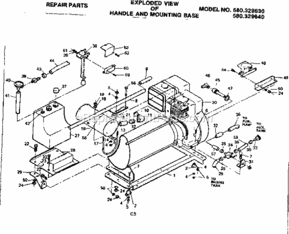 Page C Diagram and Parts List for 580329640  Craftsman Generator