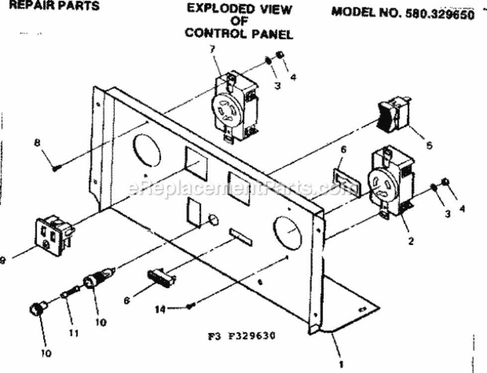 Page F Diagram and Parts List for 580329640  Craftsman Generator