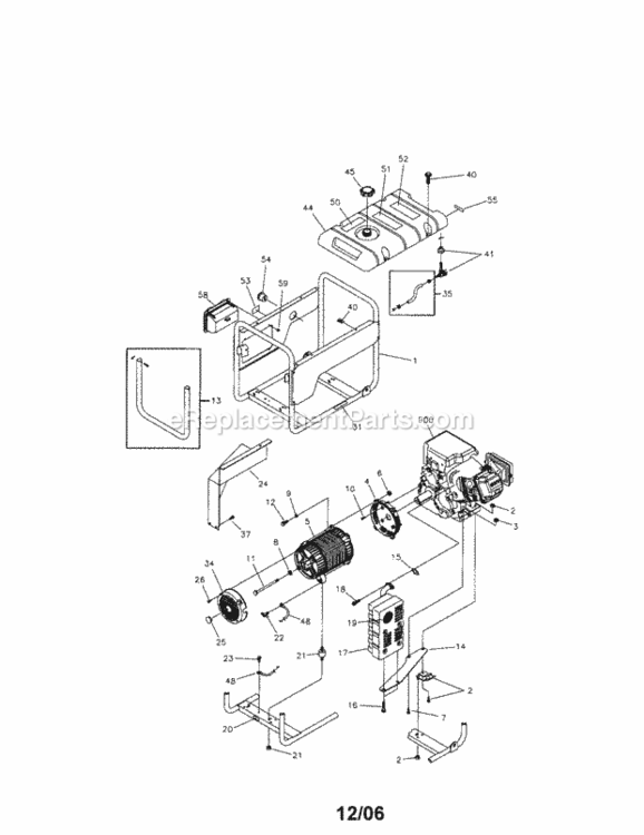 Page A Diagram and Parts List for 580675610  Craftsman Generator
