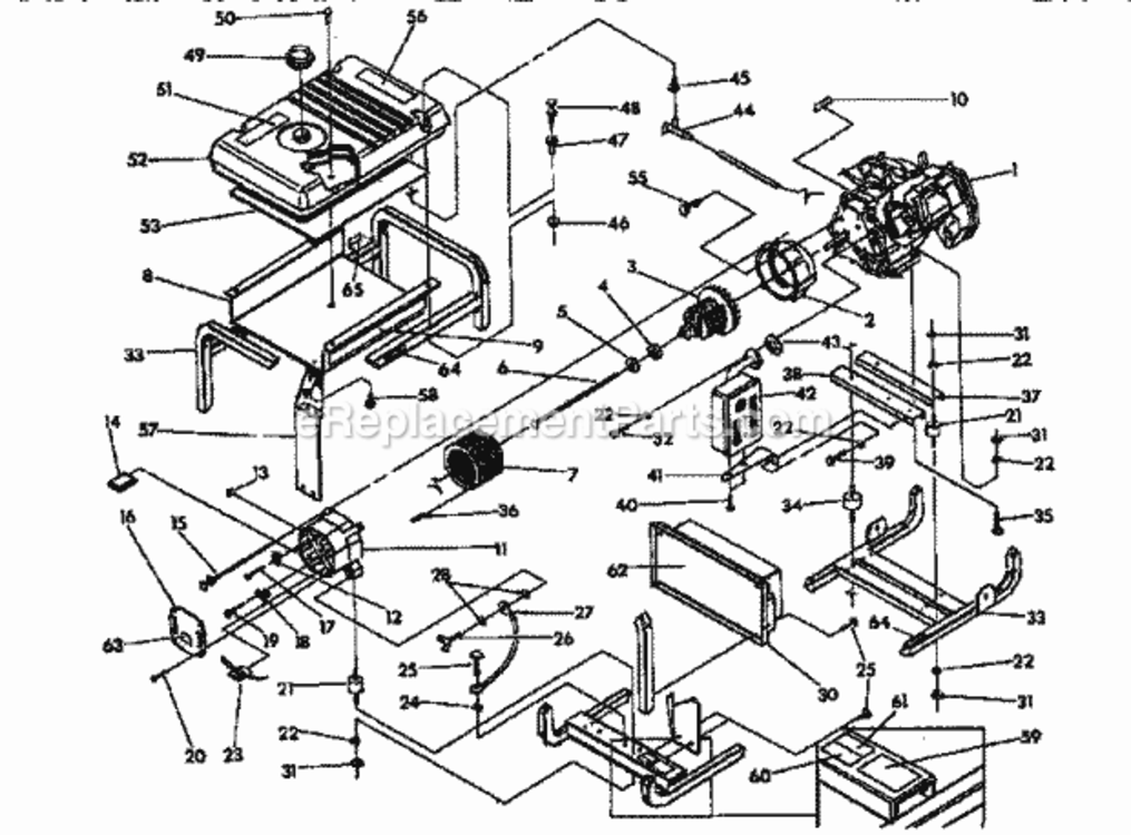 Page C Diagram and Parts List for 580676551  Craftsman Generator