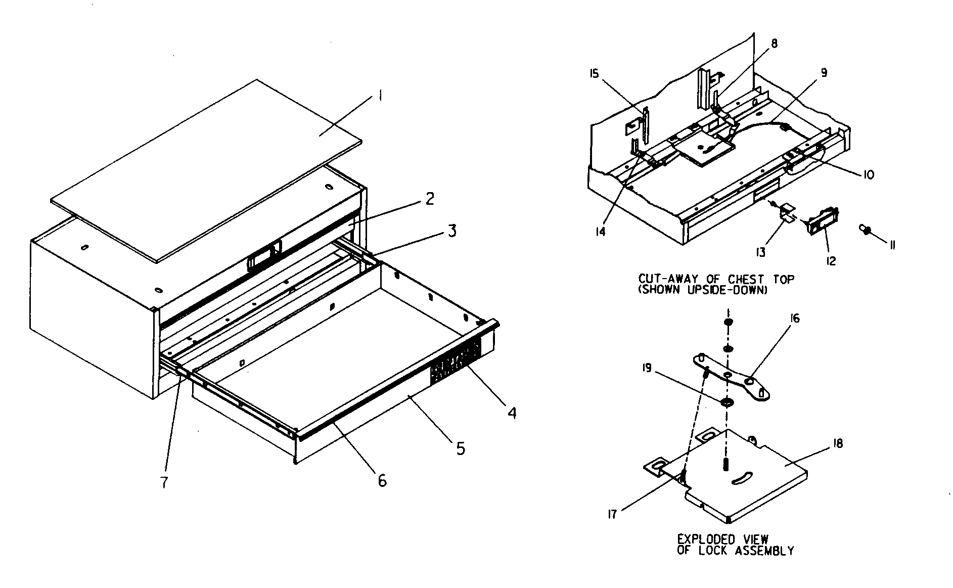 Cabinet Parts Diagram and Parts List for 706593600  Craftsman Tool Stand & Cart