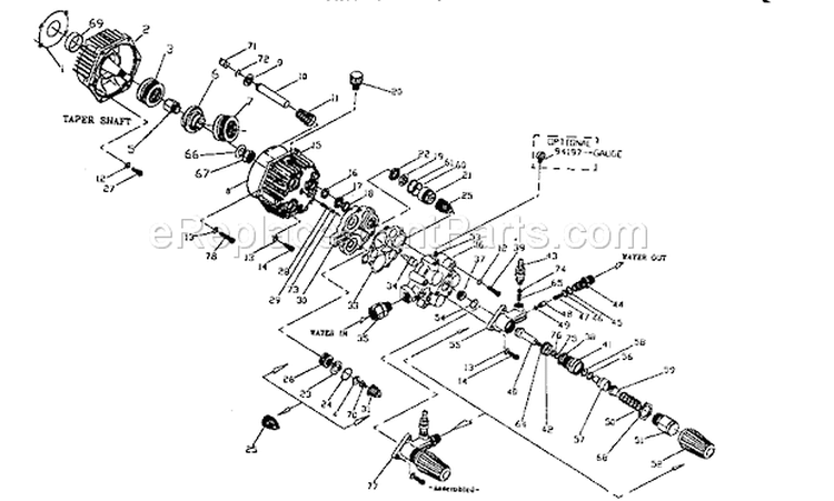 Page A Diagram and Parts List for 580742651  Craftsman Pressure Washer