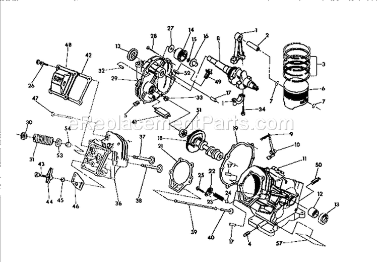 Long Block Diagram and Parts List for 580742700  Craftsman Pressure Washer