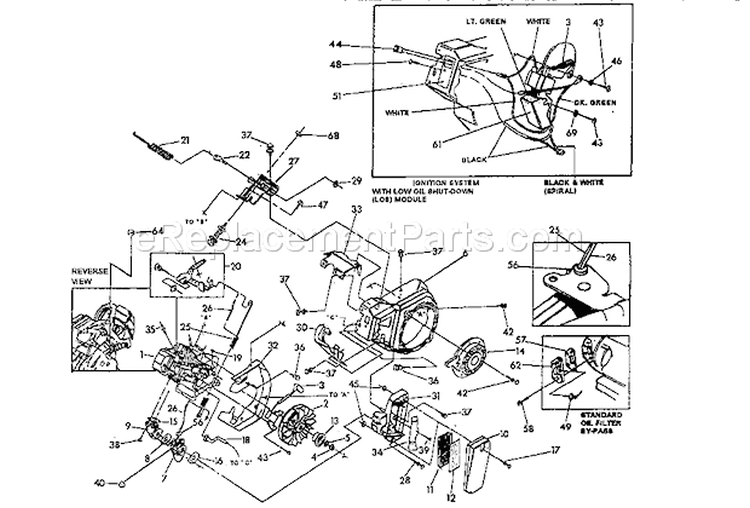 Engine Diagram and Parts List for 580742780  Craftsman Pressure Washer