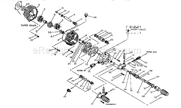 Check Valve Diagram and Parts List for 580742781  Craftsman Pressure Washer