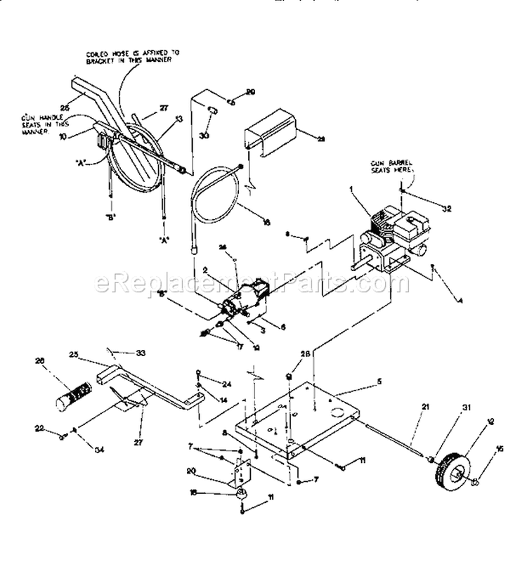 Page A Diagram and Parts List for 580747100  Craftsman Pressure Washer