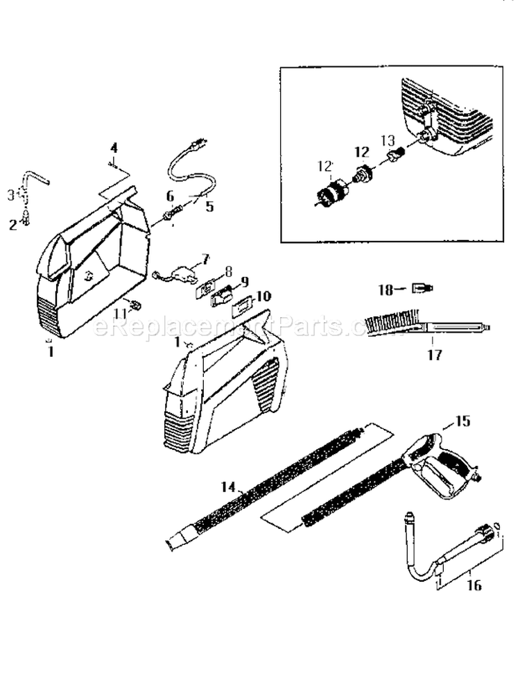 Page C Diagram and Parts List for 580751300  Craftsman Pressure Washer