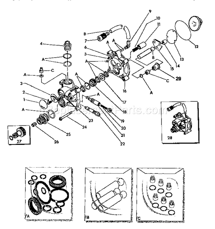 Page A Diagram and Parts List for 580751320  Craftsman Pressure Washer