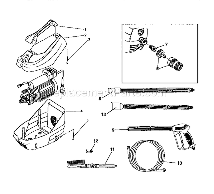 Page C Diagram and Parts List for 580751320  Craftsman Pressure Washer