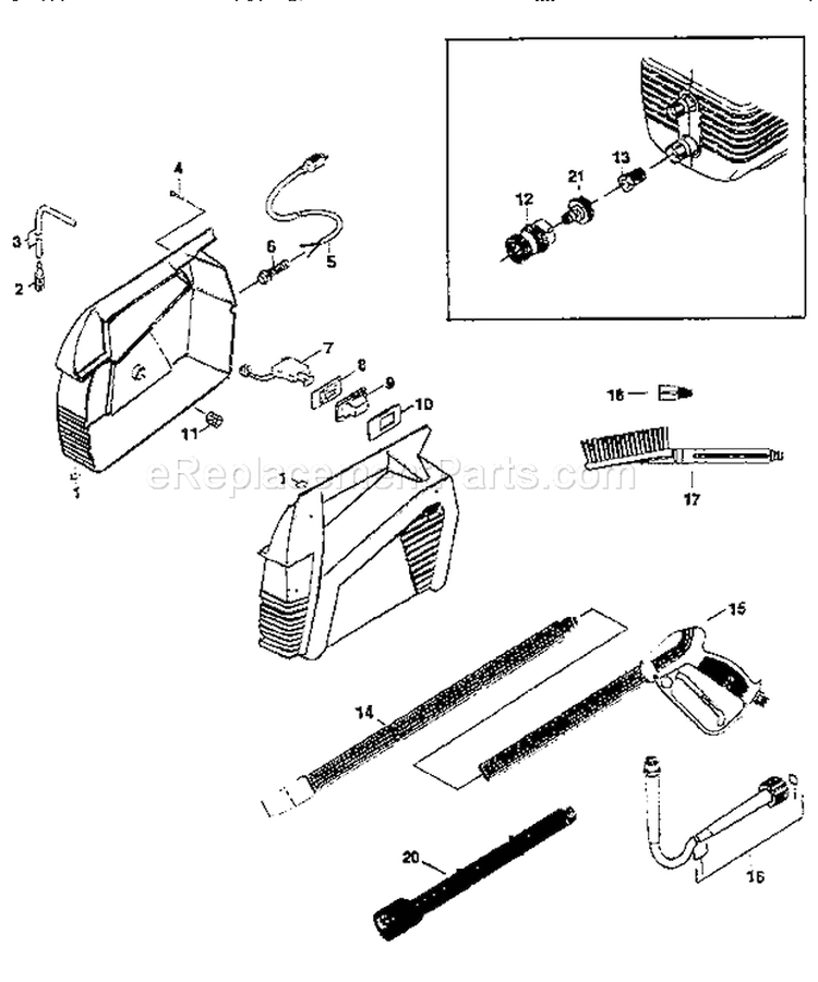 Page A Diagram and Parts List for 580751330  Craftsman Pressure Washer
