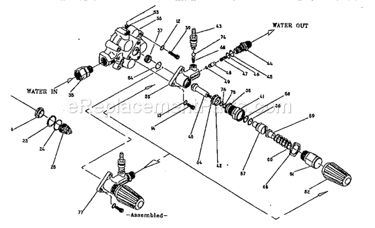 Page C Diagram and Parts List for 580751650  Craftsman Pressure Washer