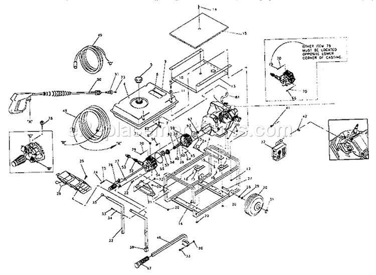 Page A Diagram and Parts List for 580751782  Craftsman Pressure Washer
