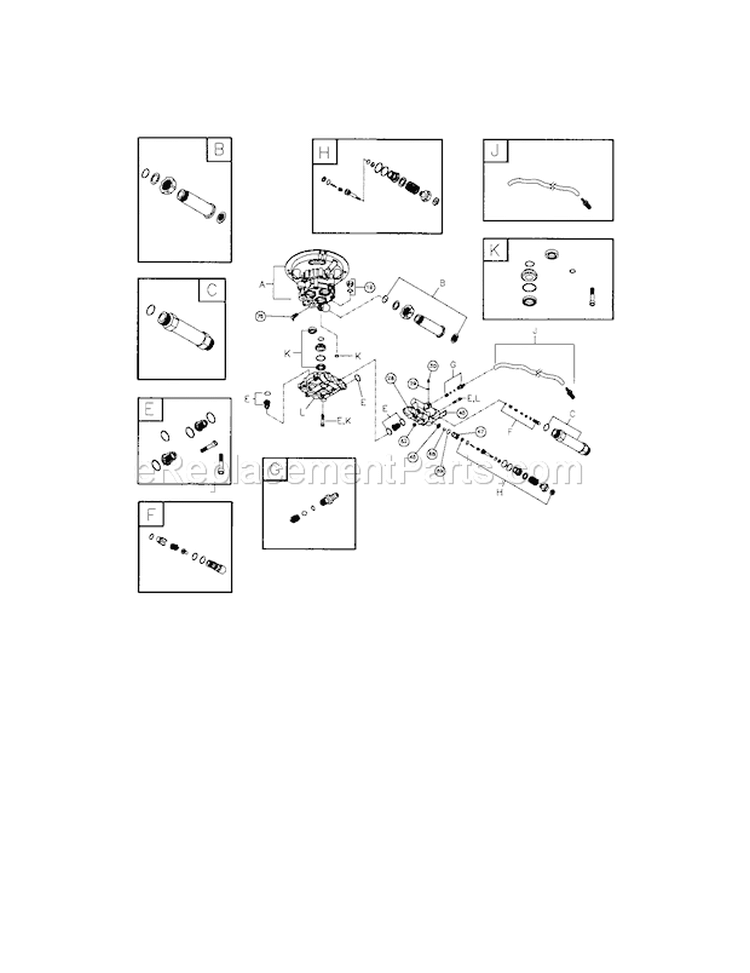 Pump Diagram and Parts List for 580752010  Craftsman Pressure Washer