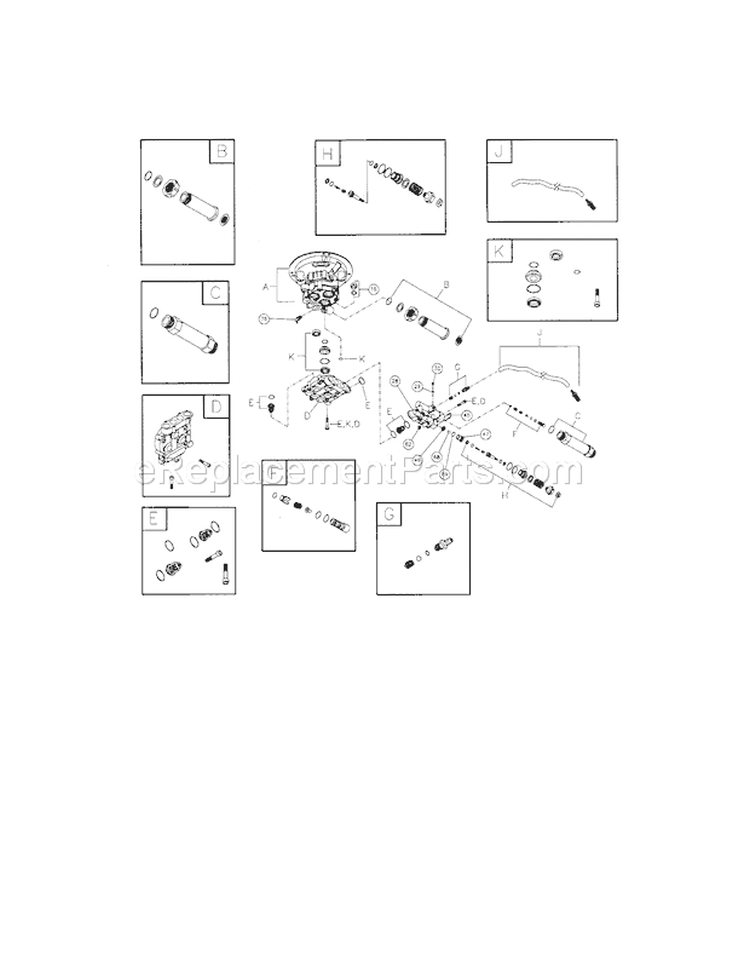 Pump Diagram and Parts List for 580752011  Craftsman Pressure Washer
