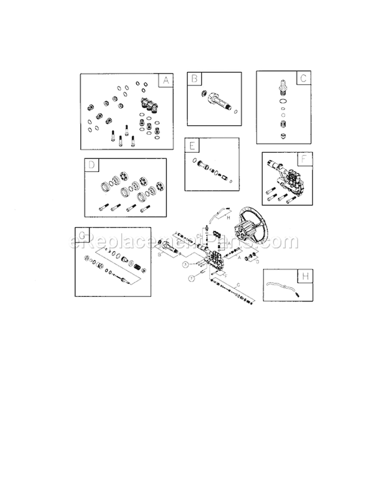 Pump Diagram and Parts List for 580752012  Craftsman Pressure Washer
