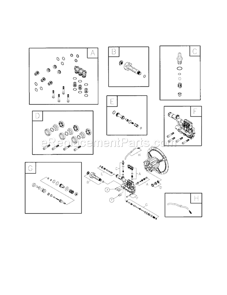 Pump Diagram and Parts List for 580752030  Craftsman Pressure Washer