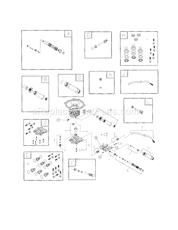 Pump Diagram and Parts List for 580752050  Craftsman Pressure Washer
