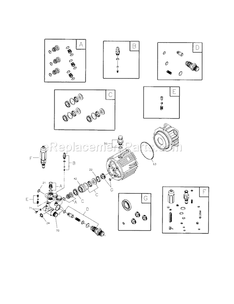 Pump Diagram and Parts List for 580752090  Craftsman Pressure Washer