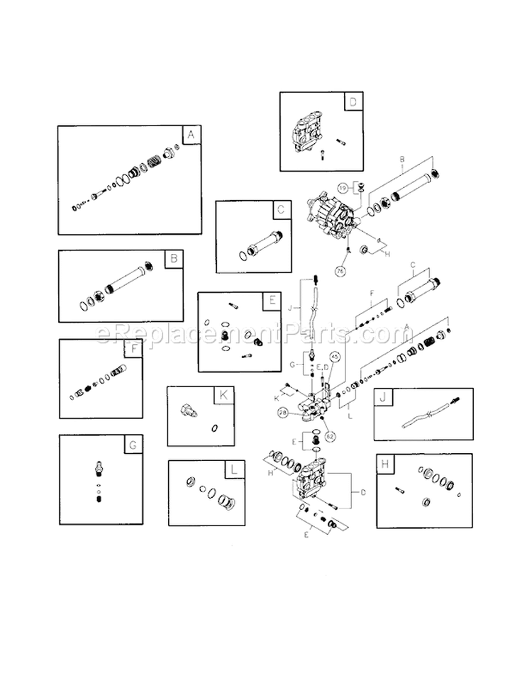Pump Diagram and Parts List for 580752100  Craftsman Pressure Washer