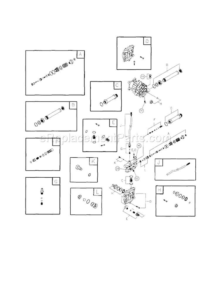 Pump Diagram and Parts List for 580752101  Craftsman Pressure Washer
