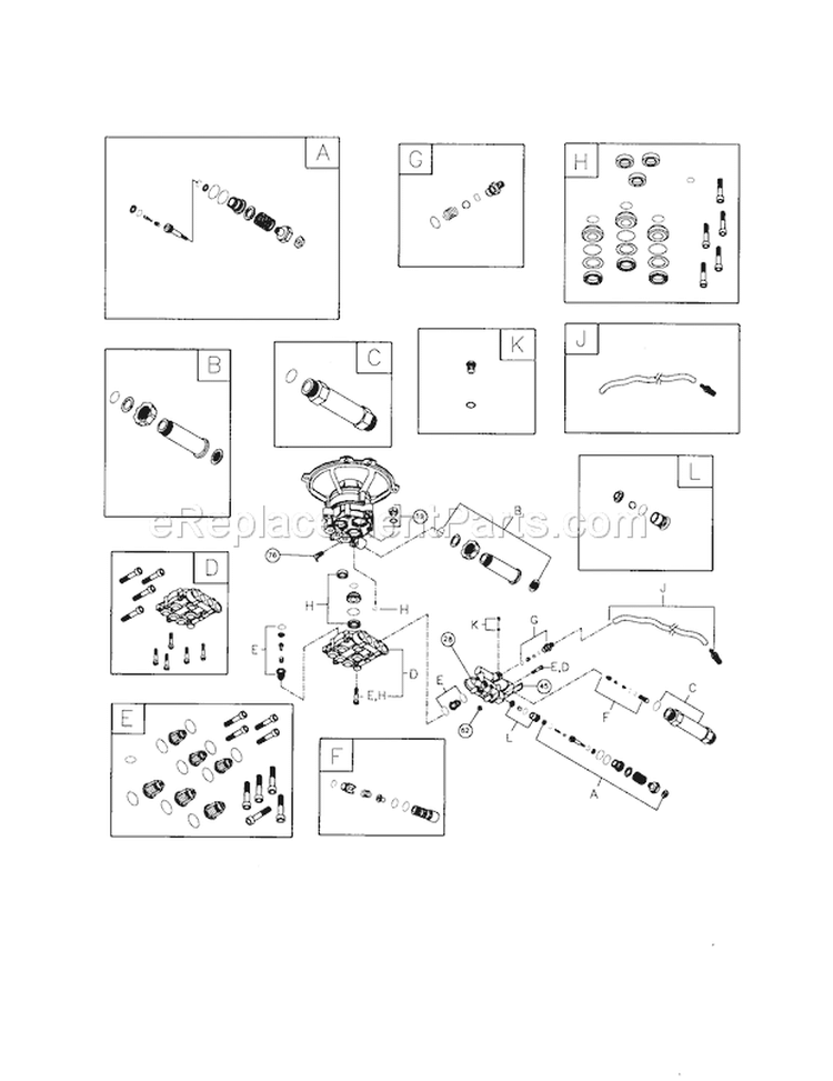 Pump Diagram and Parts List for 580752130  Craftsman Pressure Washer