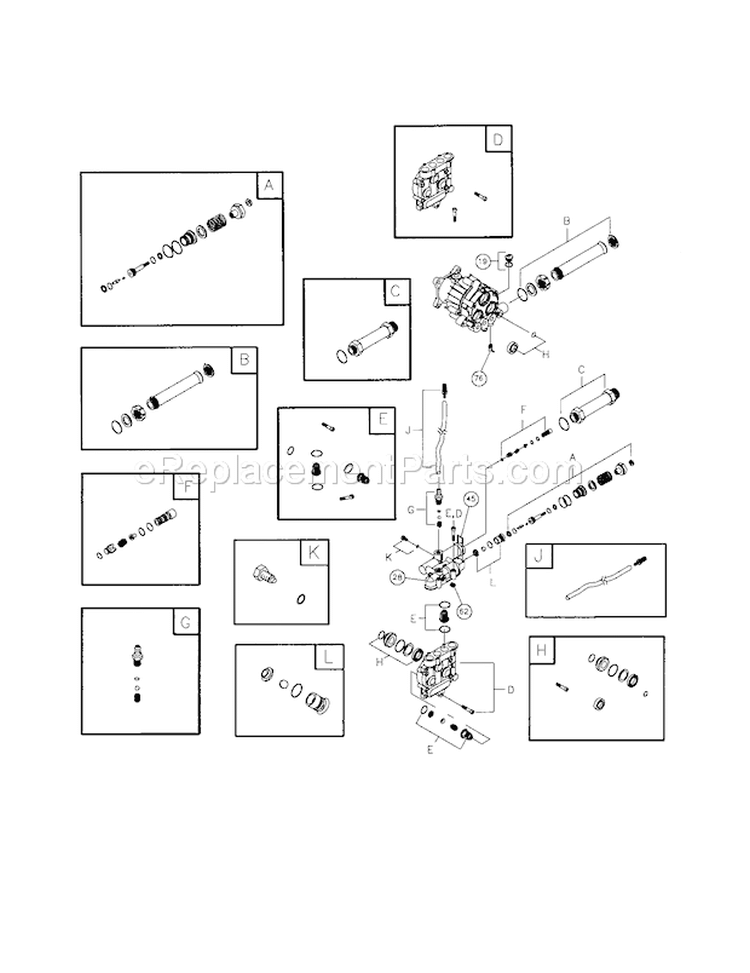 Pump Diagram and Parts List for 580752140  Craftsman Pressure Washer