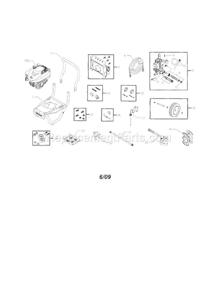 Pressure Washer Diagram and Parts List for 580752192  Craftsman Pressure Washer