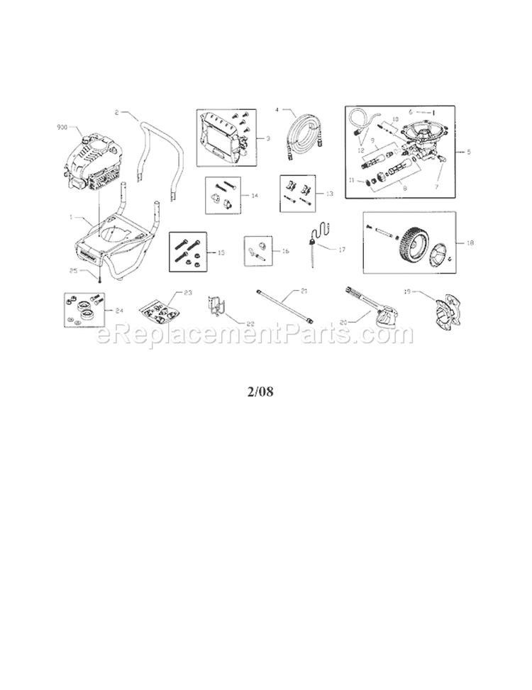 Pressure Washer Diagram and Parts List for 580752201  Craftsman Pressure Washer