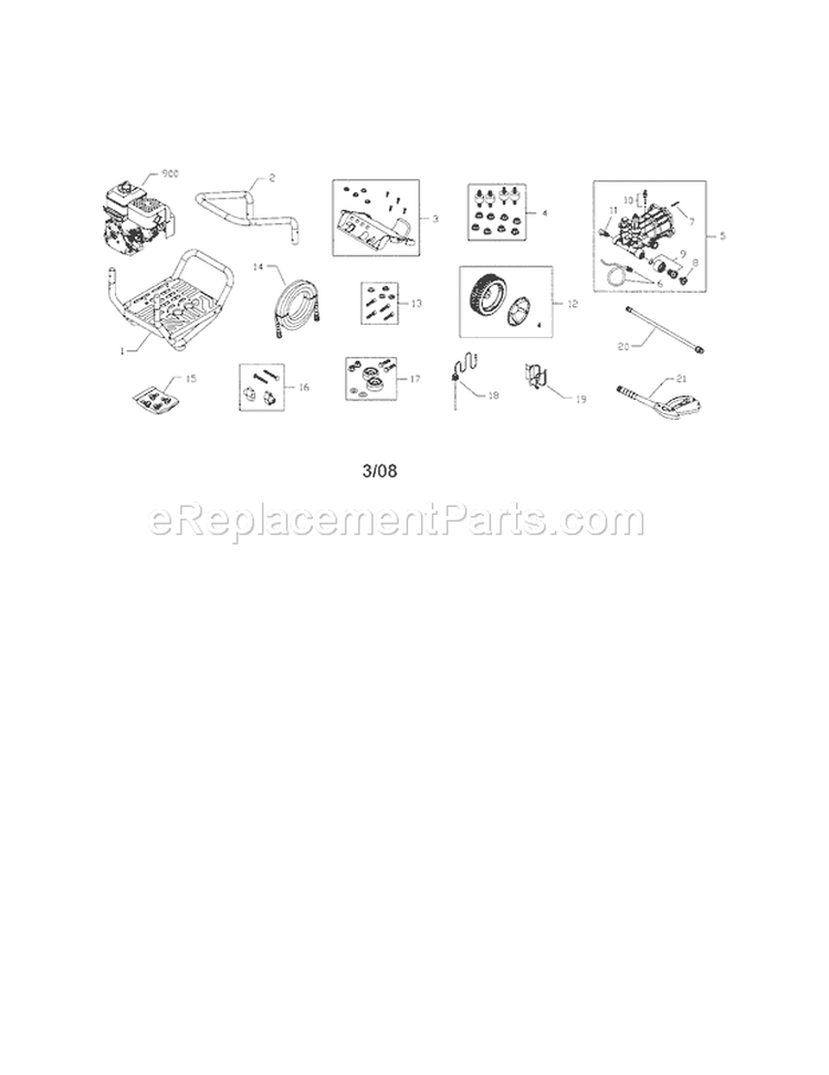 Pressure Washer Diagram and Parts List for 580752230  Craftsman Pressure Washer
