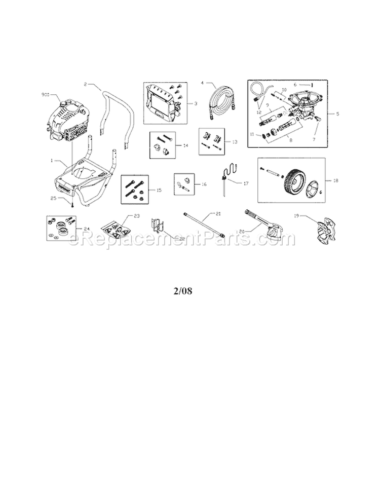 Pressure Washer Diagram and Parts List for 580752260  Craftsman Pressure Washer