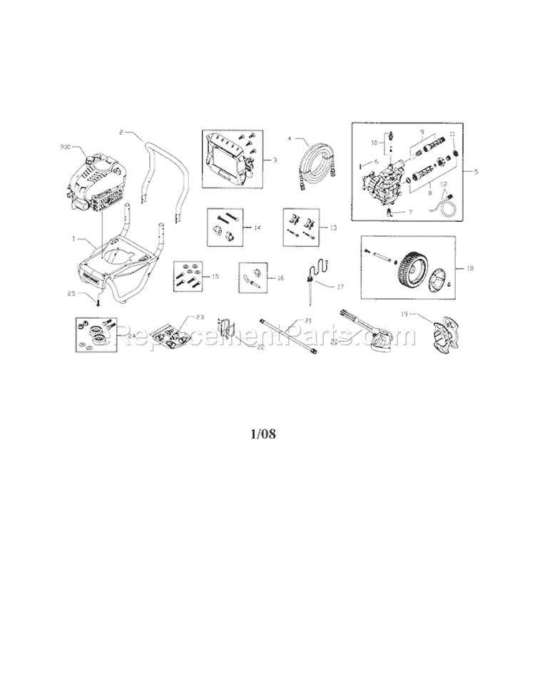 Pressure Washer Diagram and Parts List for 580752270  Craftsman Pressure Washer