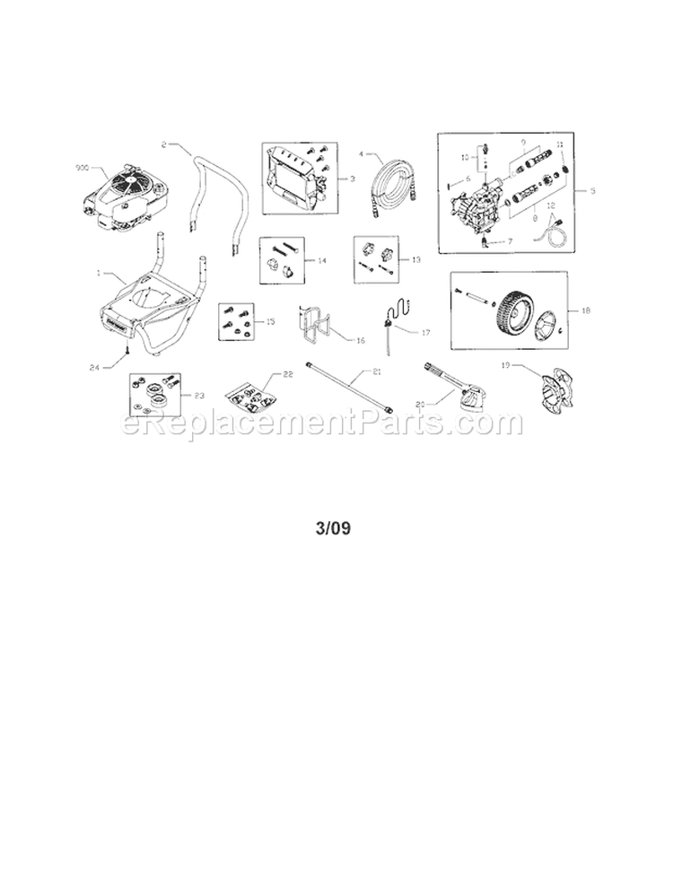 Pressure Washer Diagram and Parts List for 580752271  Craftsman Pressure Washer