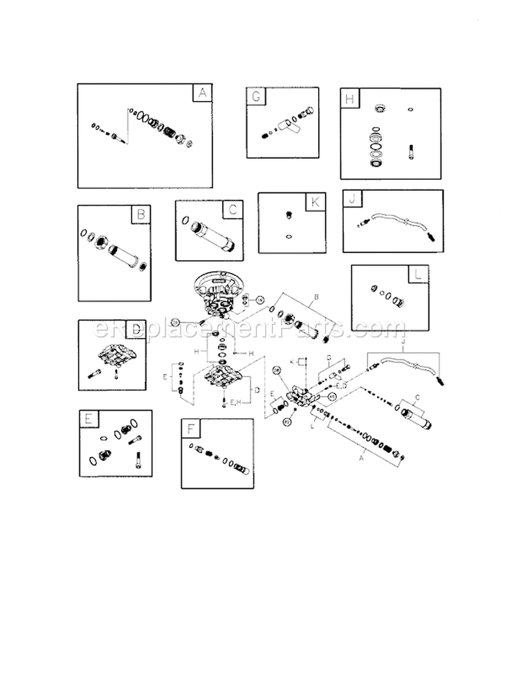 Page B Diagram and Parts List for 580752301  Craftsman Pressure Washer