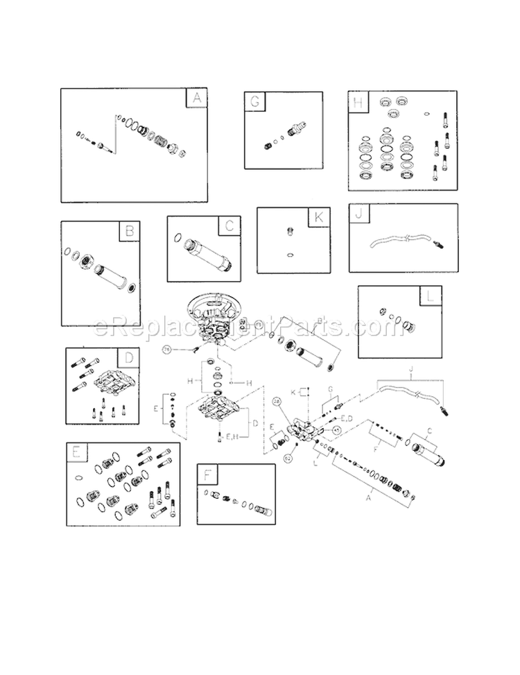 Pump Diagram and Parts List for 580752352  Craftsman Pressure Washer