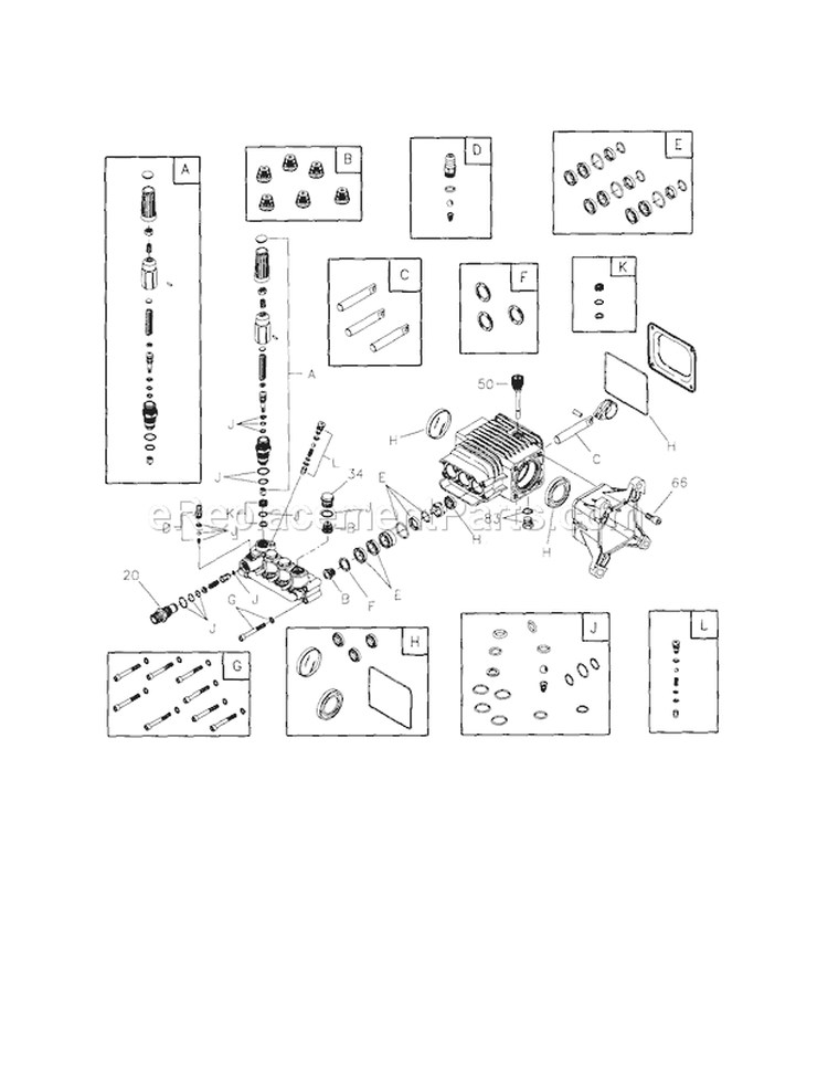 Pump Diagram and Parts List for 580752381  Craftsman Pressure Washer