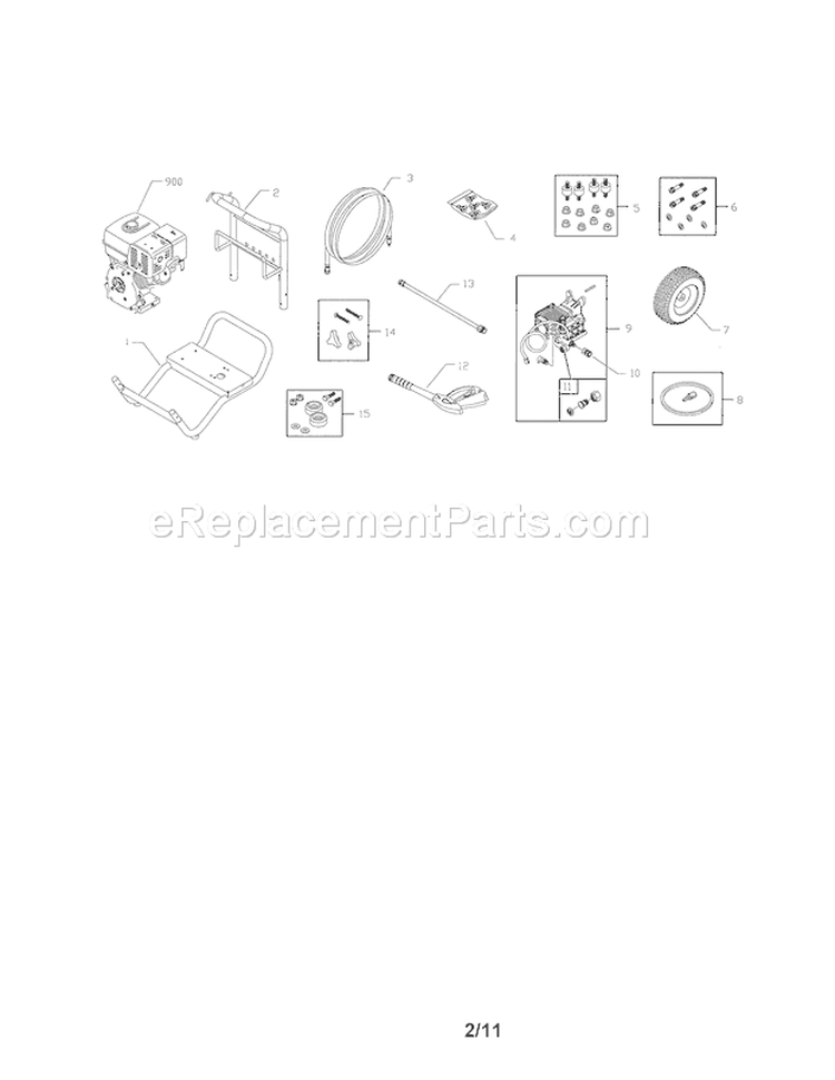 Page A Diagram and Parts List for 580752382  Craftsman Pressure Washer