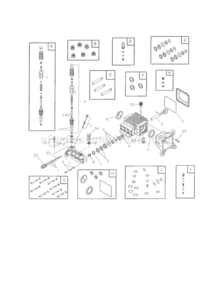 Page B Diagram and Parts List for 580752382  Craftsman Pressure Washer