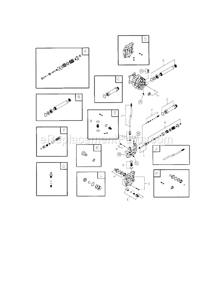 Pump Diagram and Parts List for 580752410  Craftsman Pressure Washer