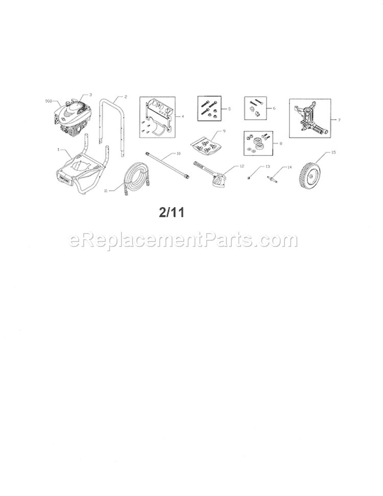 Page A Diagram and Parts List for 580752501  Craftsman Pressure Washer